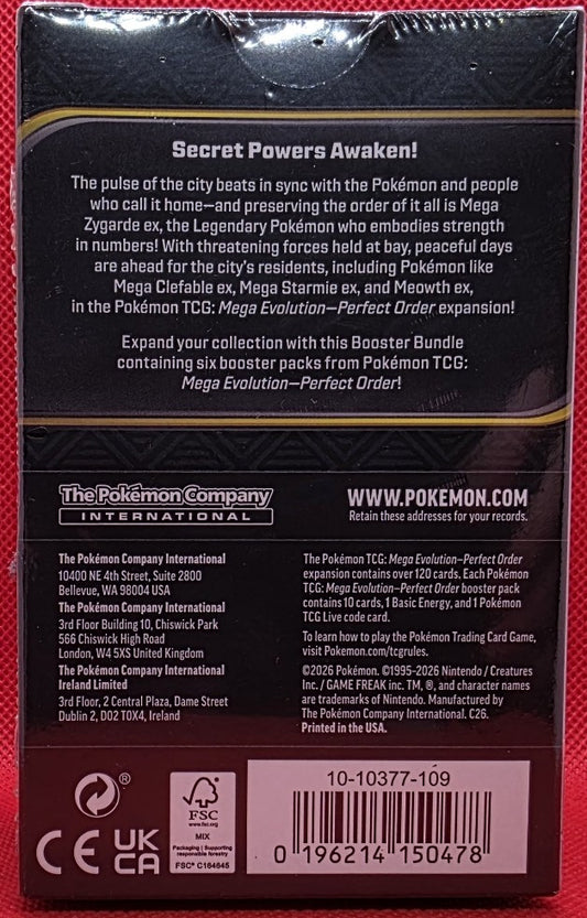 Pokémon Mega Evolution Perfect Order Booster Bundle | 6 Booster Packs
