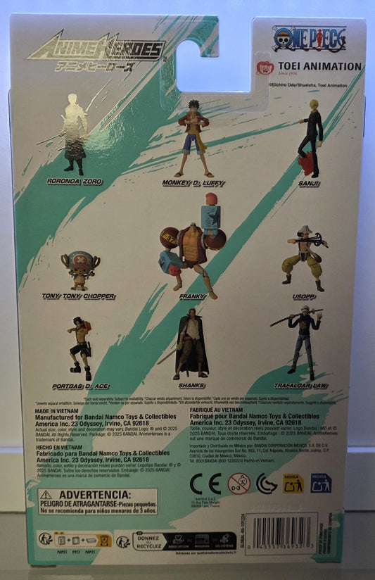 One Piece Roronoa Zoro Action Figure – Anime Heroes – Bandai Namco – Multiple Accessories