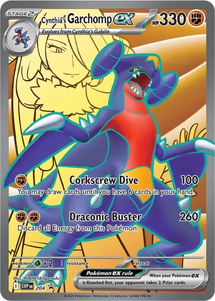 Pokémon Cynthia's Garchomp ex 204 Ultra Rare | Near Mint