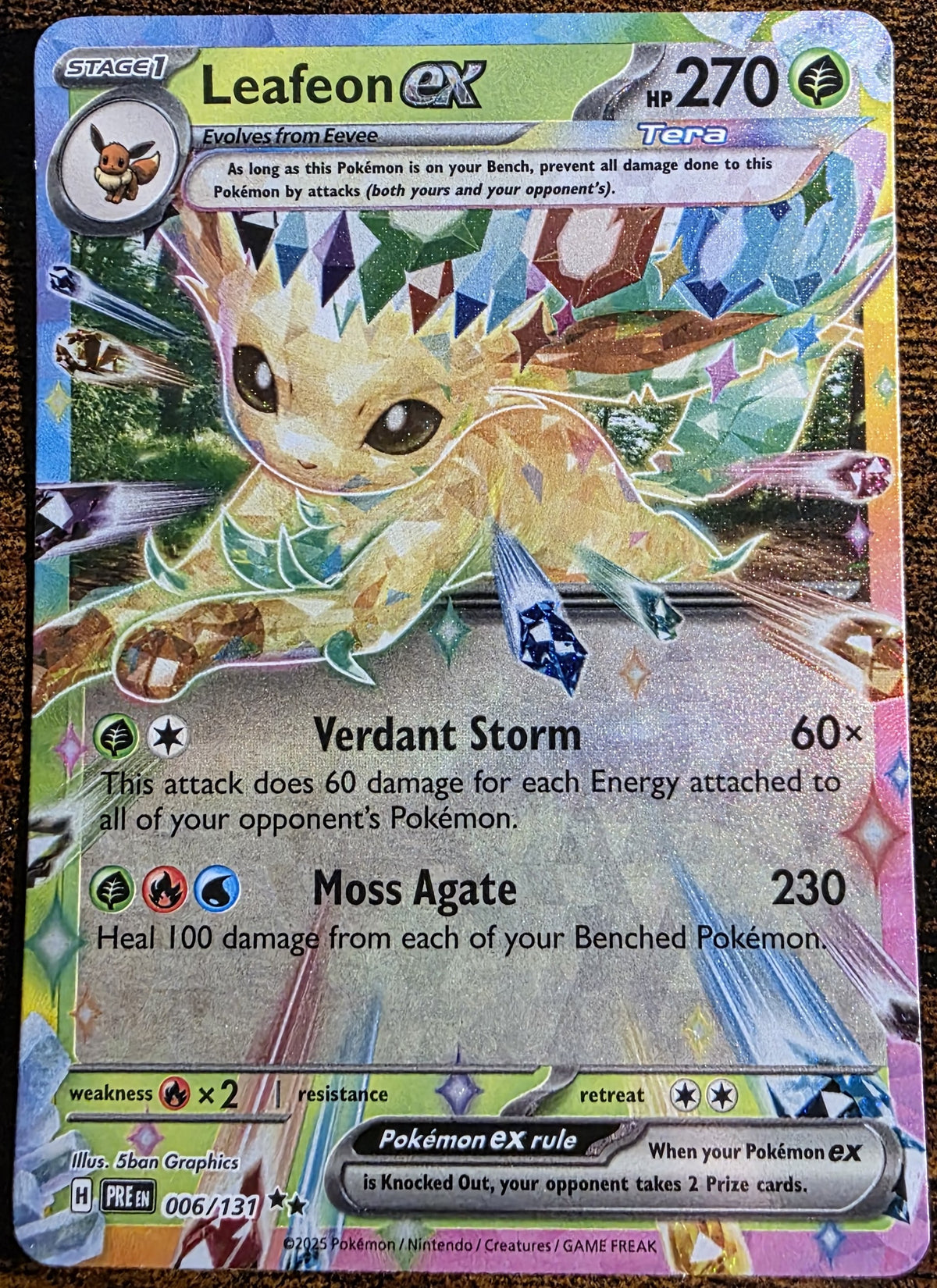 Leafeon ex 006/131 – Pokémon TCG Prismatic Evolutions – Double Rare