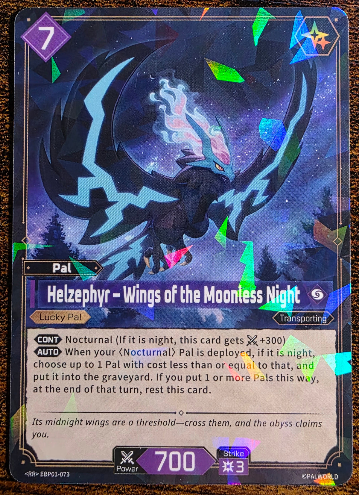 Palworld TCG Helzephyr – Wings of the Moonless Night EBP01-073 RR | Dawn of Palpagos
