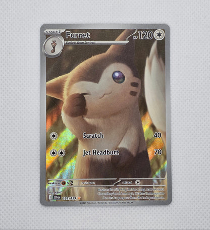 Furret 168/159 Illustration Rare Pokemon Journey Together JTG Holo NM