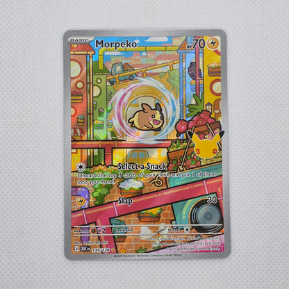 Morpeko 135/128 Illustration Rare Pokemon 30th Celebration IR Holo NM