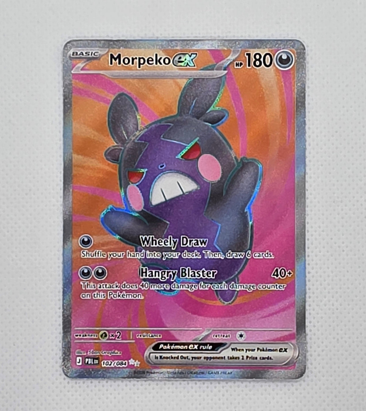 Morpeko ex 102/084 Ultra Rare Pokemon Pitch Black PBL Full Art Holo NM