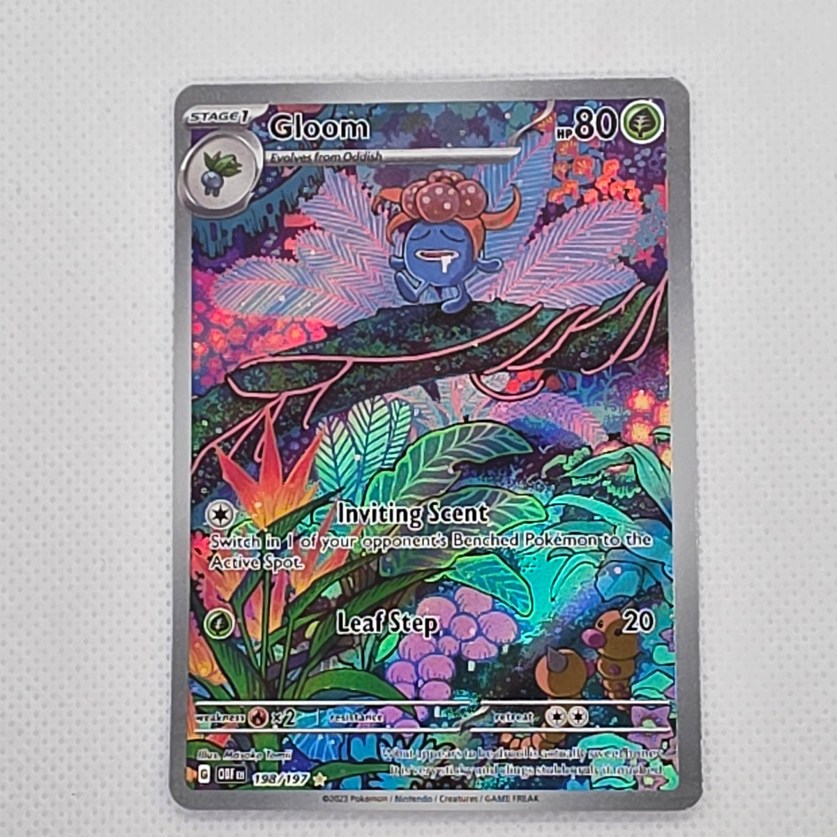 Gloom 198/197 Illustration Rare Pokemon Obsidian Flames OBF Holo