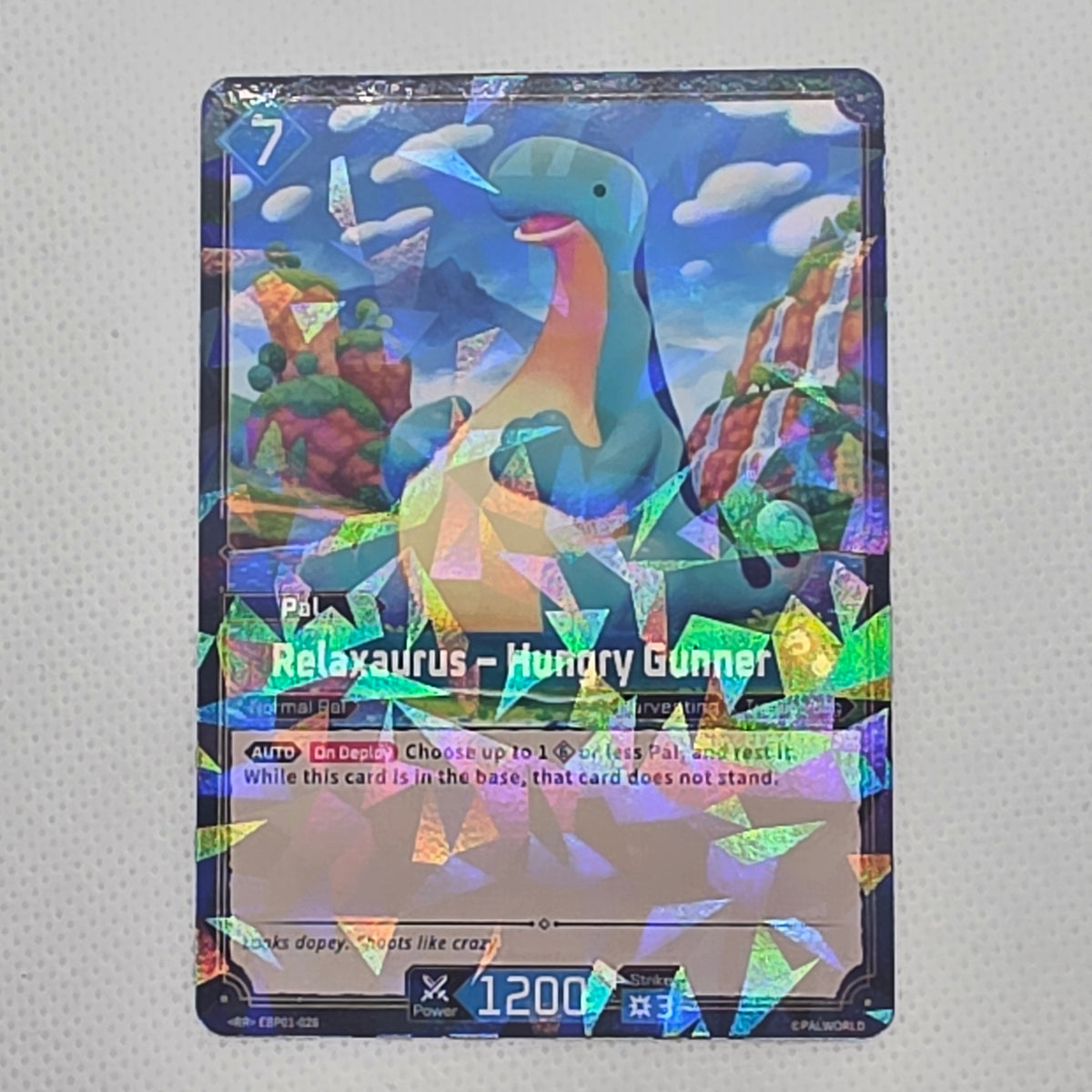 Palworld TCG Relaxaurus Hungry Gunner EBP01-026 RR Dawn of Palpagos Near Mint