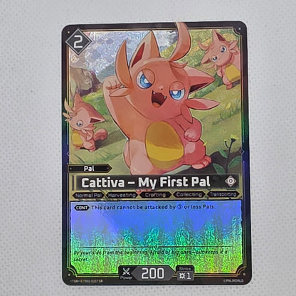 Palworld TCG Cattiva My First Pal ETD02-023TSR TSR Parallel Near Mint