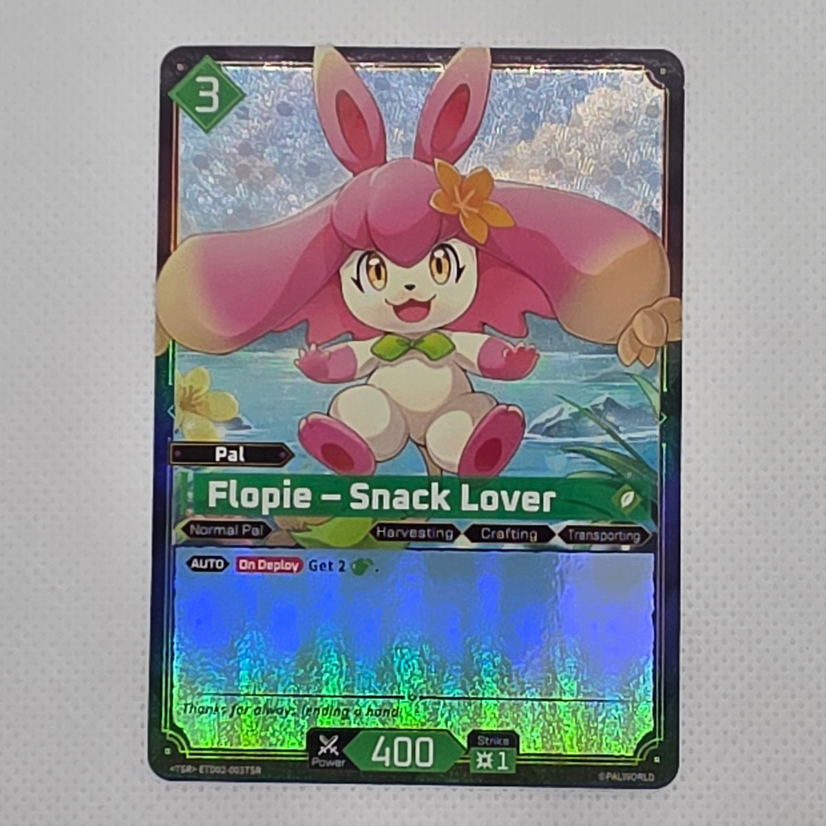 Palworld TCG Flopie Snack Lover ETD02-003TSR TSR Parallel Near Mint