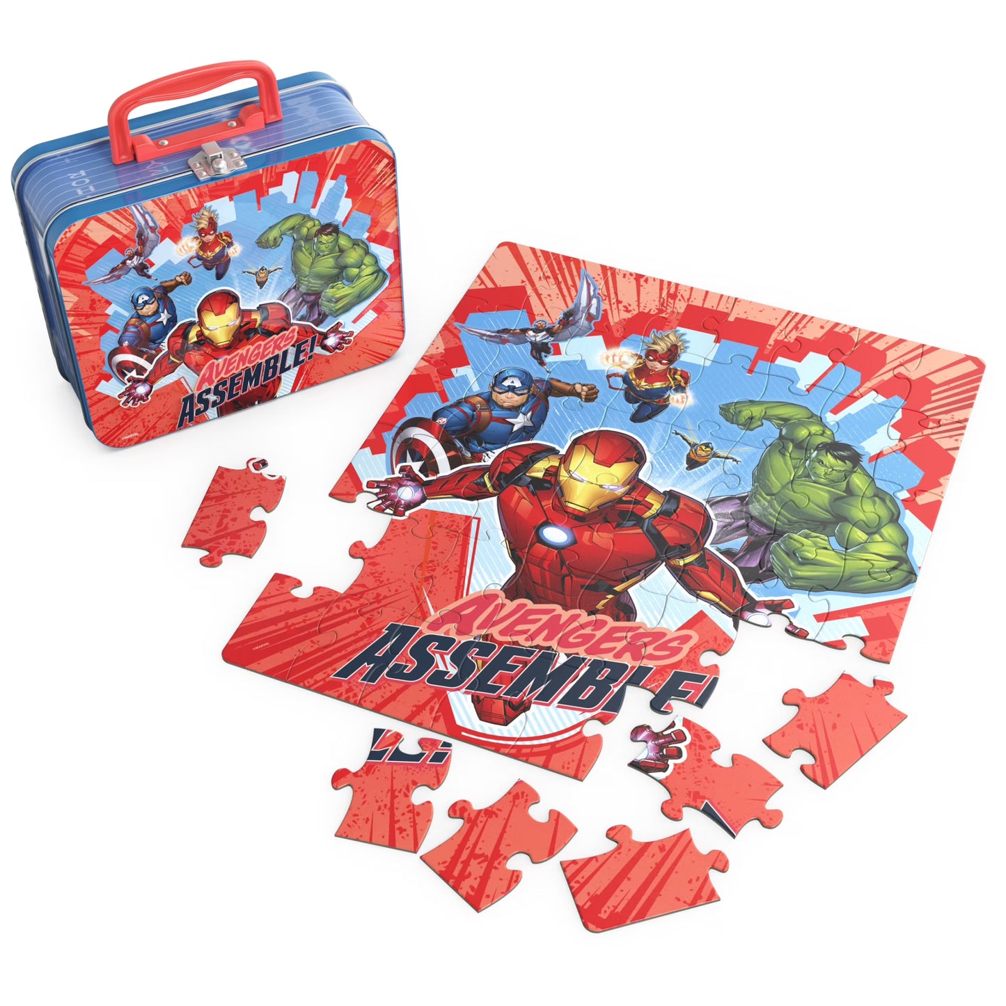 Marvel Avengers Puzzle in Tin Storage Box