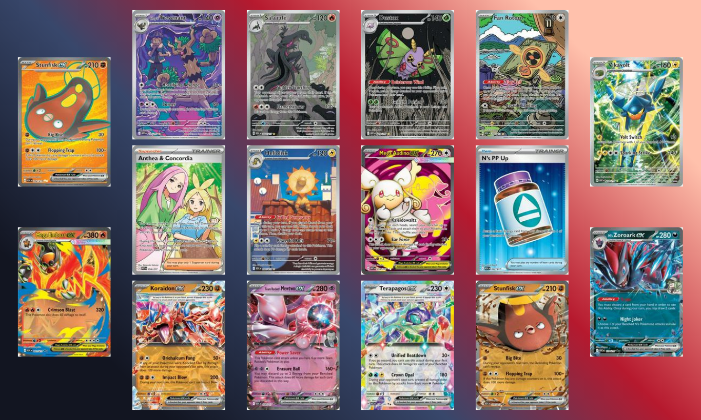Ascended Heroes Pokémon Card Lot – 16 Hits (EX, IR & Full Art)