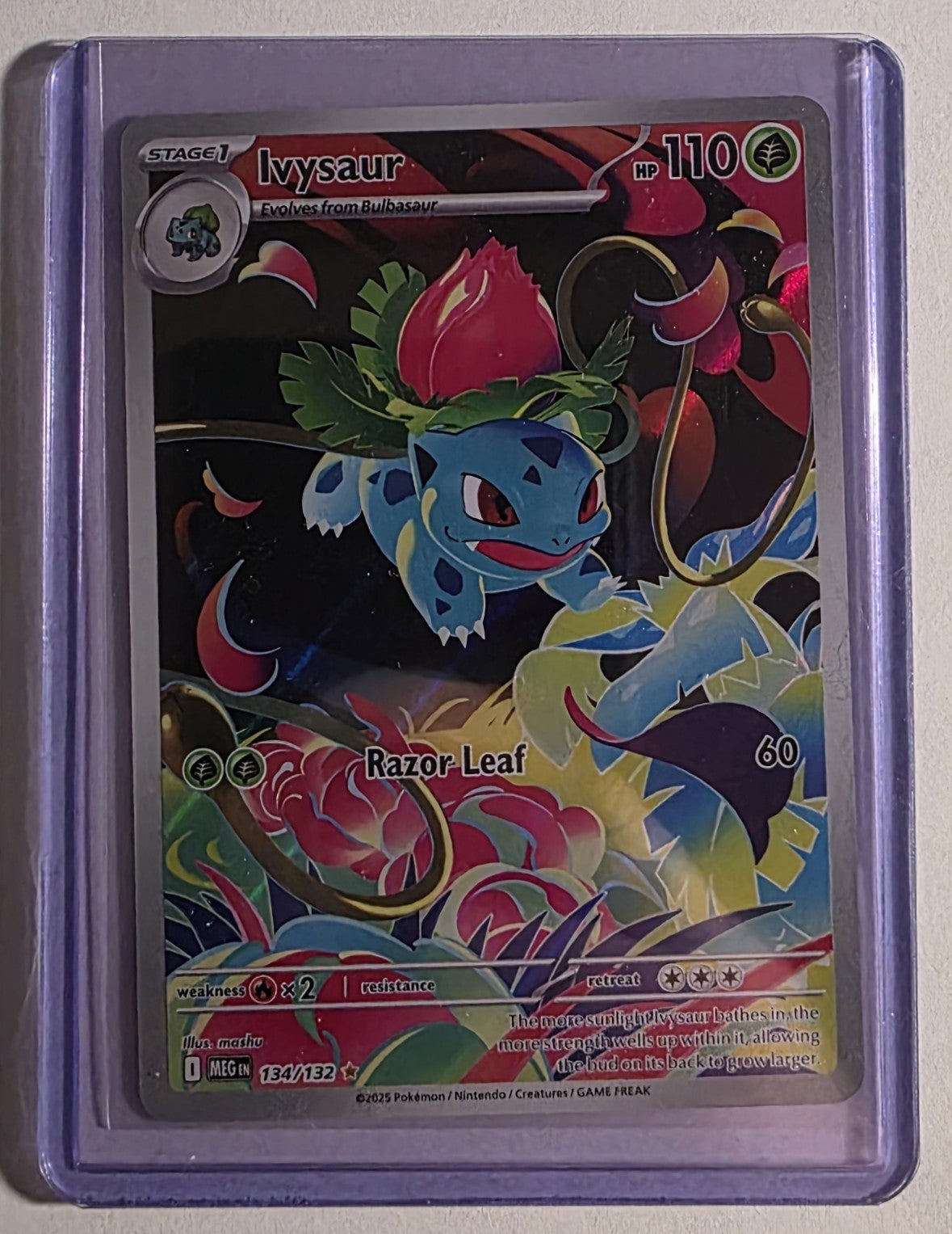 Ivysaur Illustration Rare Pokémon Card 134/132 – Near Mint