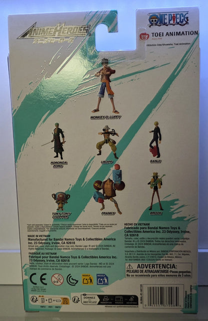 One Piece Monkey D. Luffy Action Figure – Anime Heroes – Bandai Namco – Multiple Accessories