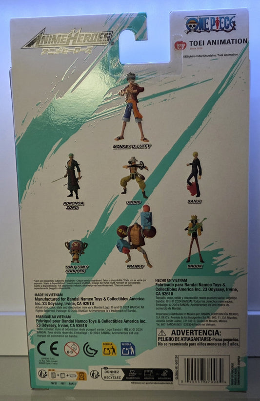 One Piece Monkey D. Luffy Action Figure – Anime Heroes – Bandai Namco – Multiple Accessories