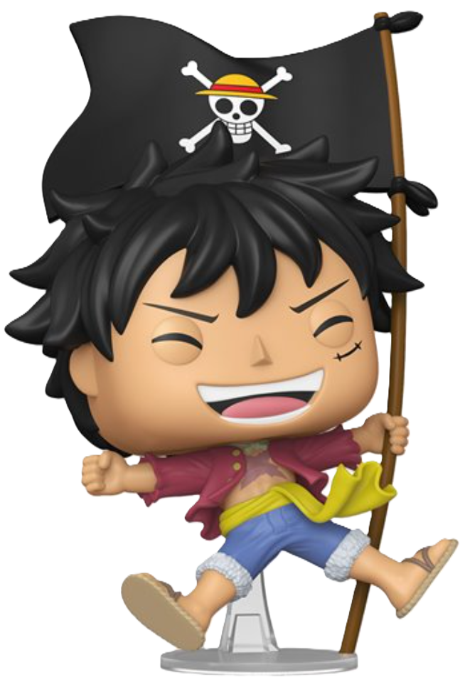 One Piece Monkey D. Luffy with Flag Funko Pop! Vinyl Figure #2214 – Entertainment Earth Exclusive