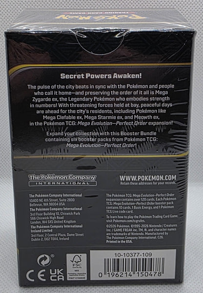 Pokémon Perfect Order Booster Bundle (6 Packs) – Factory Sealed