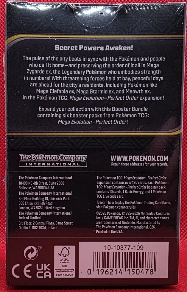 Pokémon Mega Evolution Perfect Order Booster Bundle | 6 Booster Packs