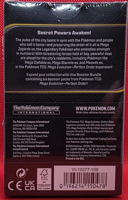 Pokémon Mega Evolution Perfect Order Booster Bundle | 6 Booster Packs