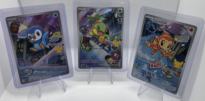 Pokémon Sinnoh Starter Trio – Piplup, Turtwig & Chimchar (Collector Display Set)