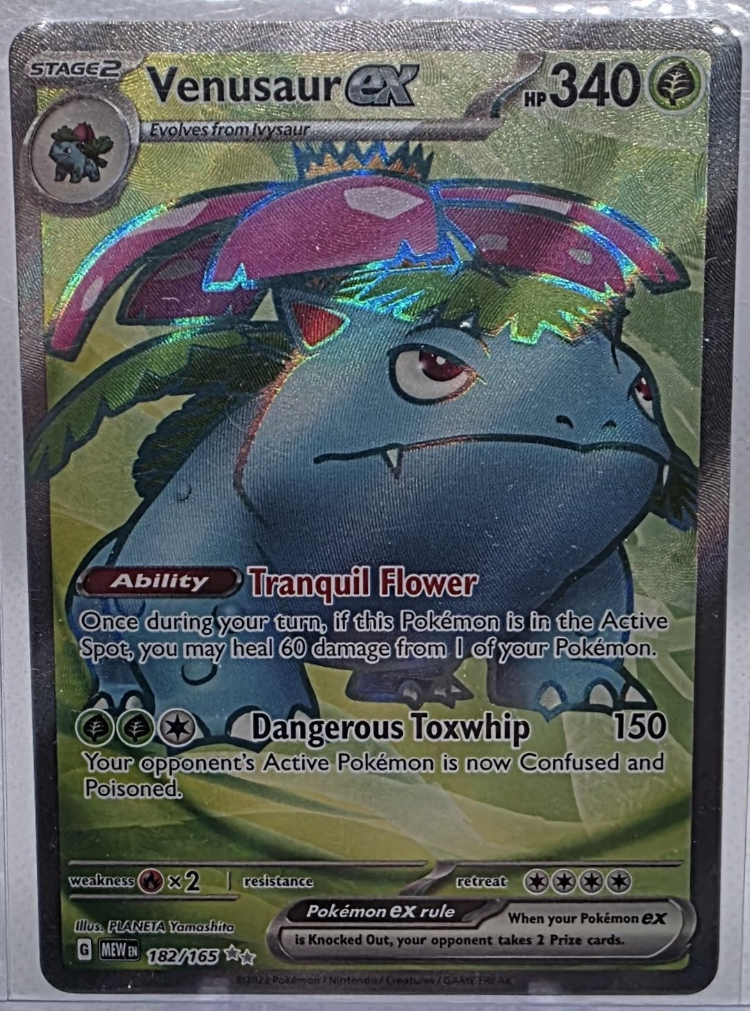 Venusaur ex 182/165 Ultra Rare – Scarlet & Violet 151 Pokémon Card