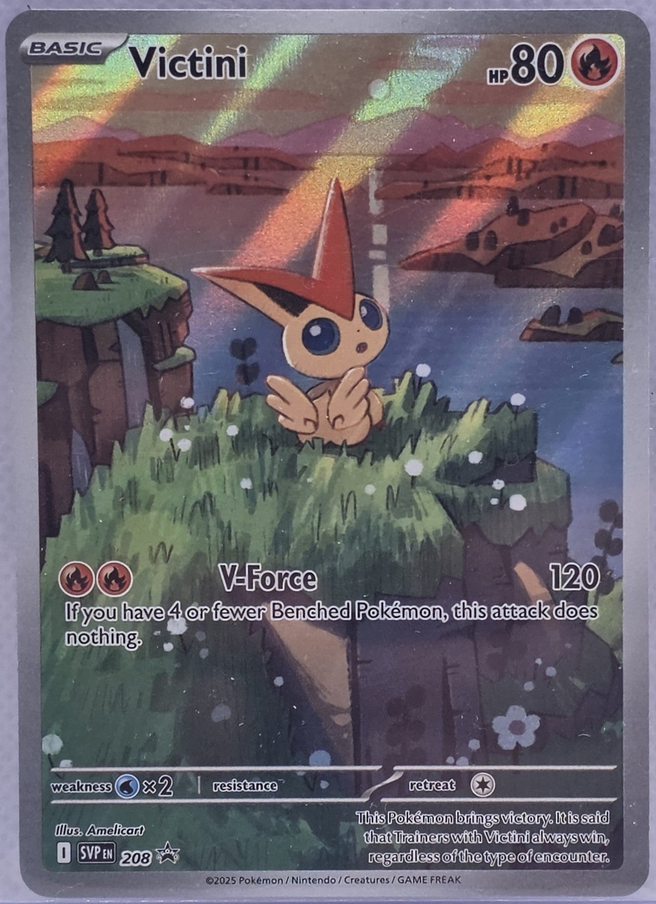 Victini 208 SVP Black Star Promo – Unova Illustration Collection Pokémon Card