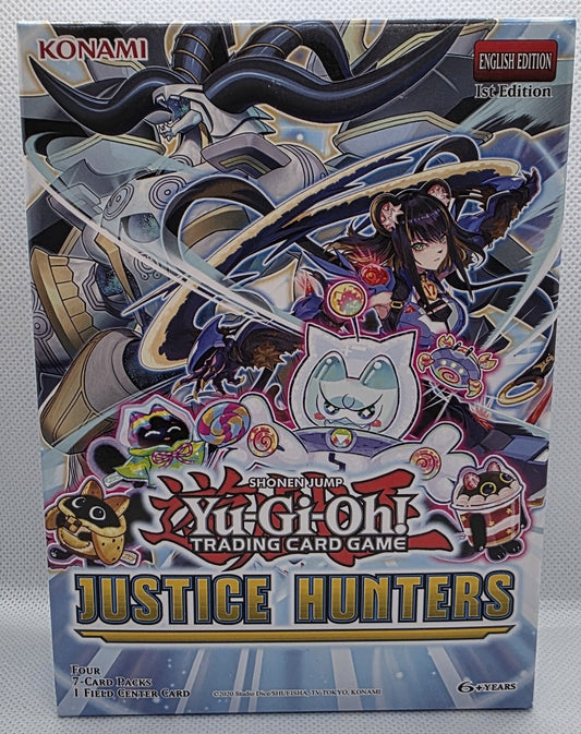 Yu-Gi-Oh! Justice Hunters Box (4 Booster Packs + Field Center Card) – 1st Edition