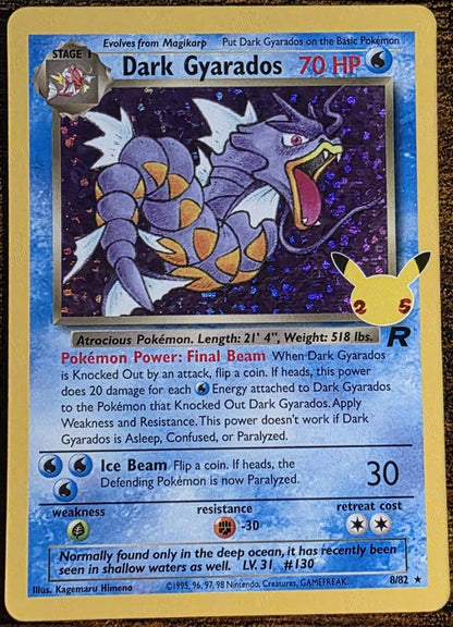 Dark Gyarados 8/82 Holo Rare Pokémon Celebrations Classic Collection 25th Anniversary