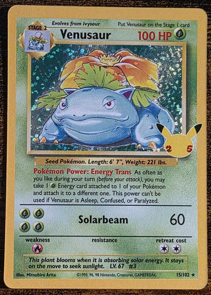 Venusaur 15/102 Holo Rare Pokémon Celebrations Classic Collection 25th Anniversary